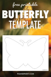 Free Printable Butterfly Template - Pjs and Paint