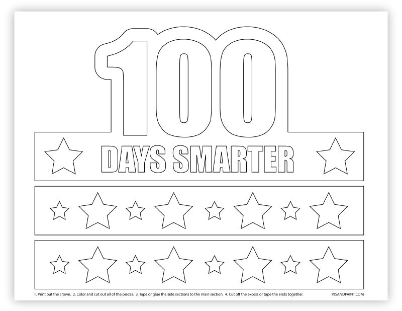 100th day of school hat printable