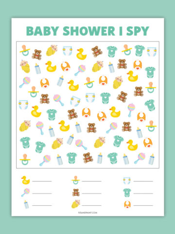 baby shower I spy Archives - Pjs and Paint