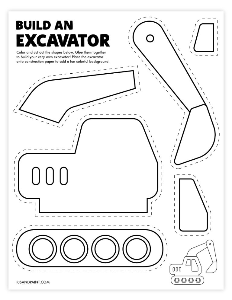 5 free printable build your own vehicle crafts pjs and paint