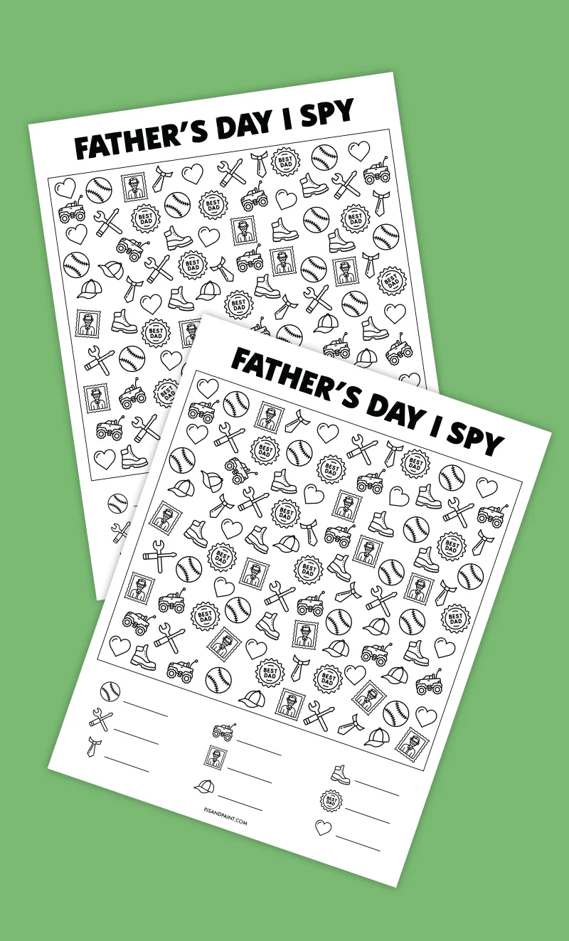 fathers day I spy printable