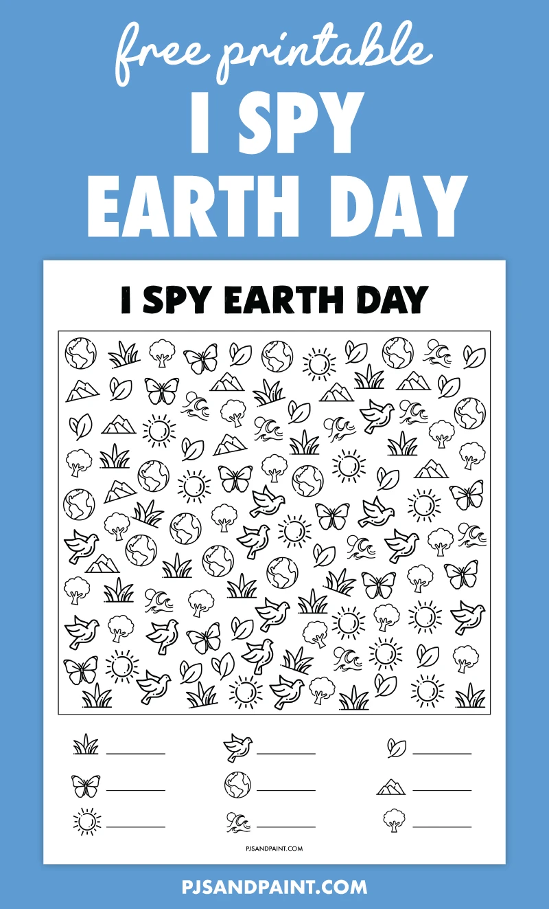 free printable I spy earth day