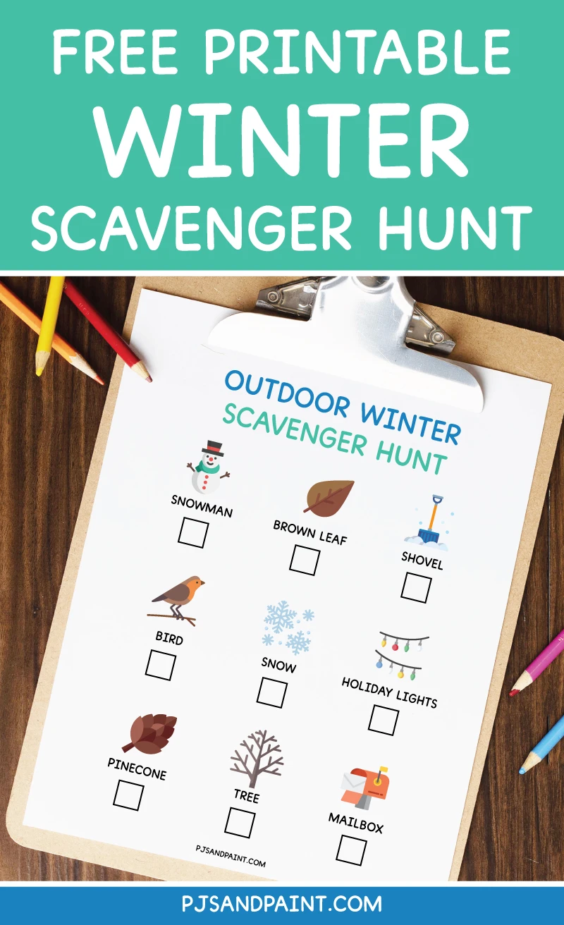 free printable winter scavenger hunt