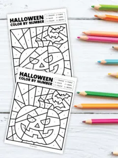 halloween coloring by number thumbnail
