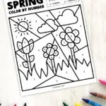 spring color by number thumbnail