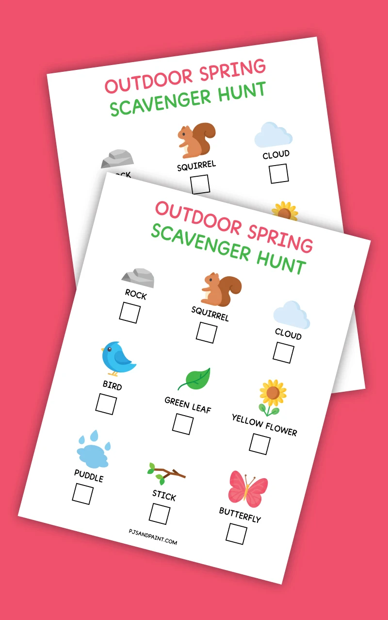 spring scavenger hunt printable