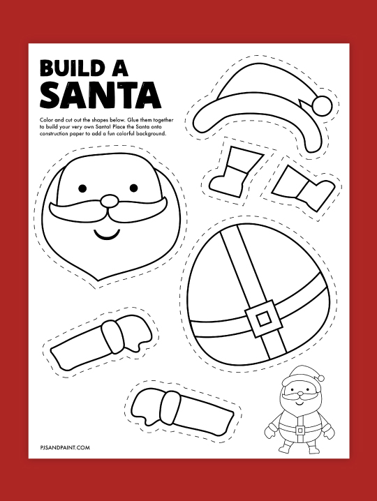 Christmas Build-a-Santa Craft