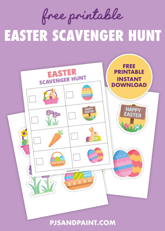 Free Printable Easter Scavenger Hunt Pjs and Paint Free Printable Easter Scavenger Hunt Pjs and Paint