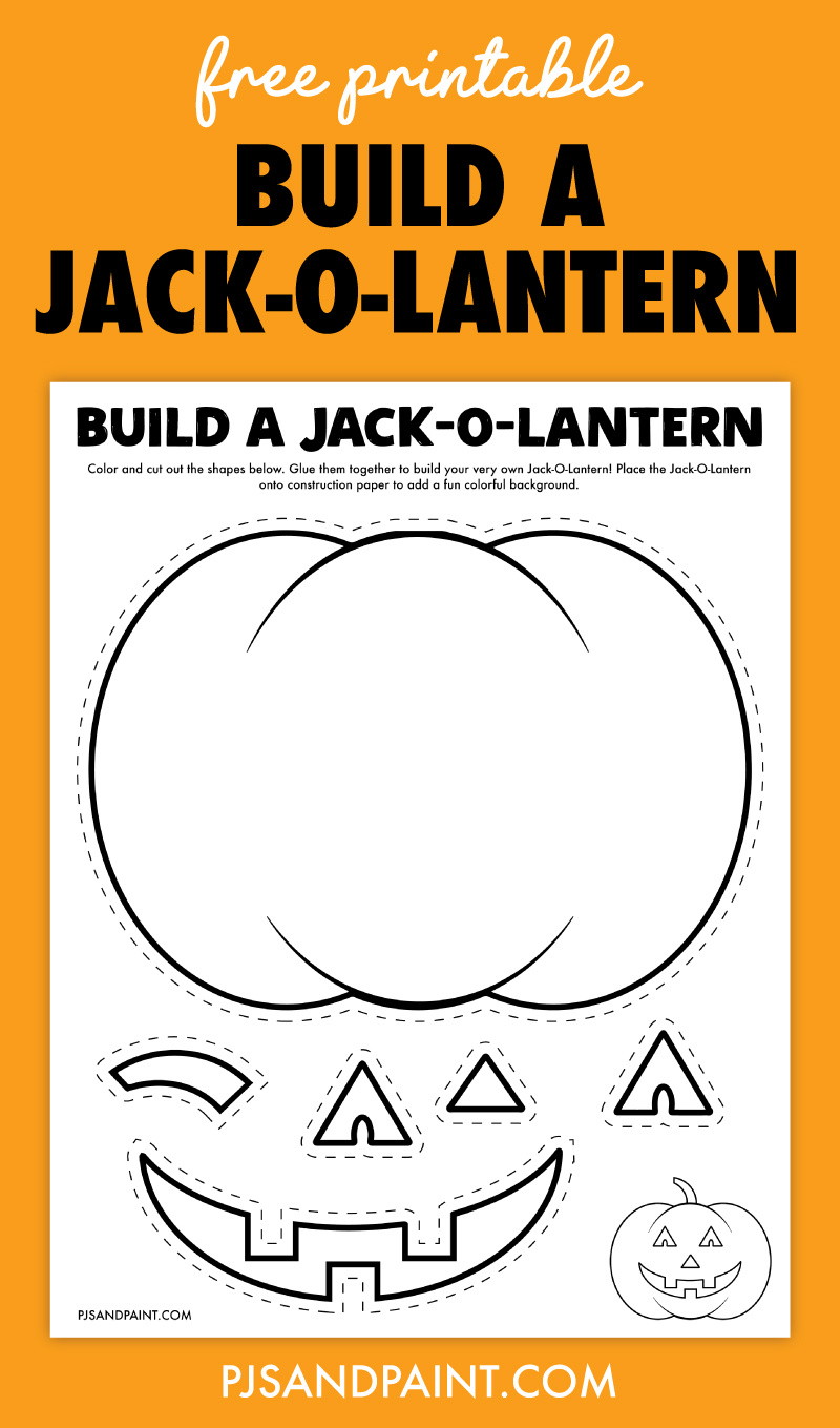 free printable build a jack o lantern craft