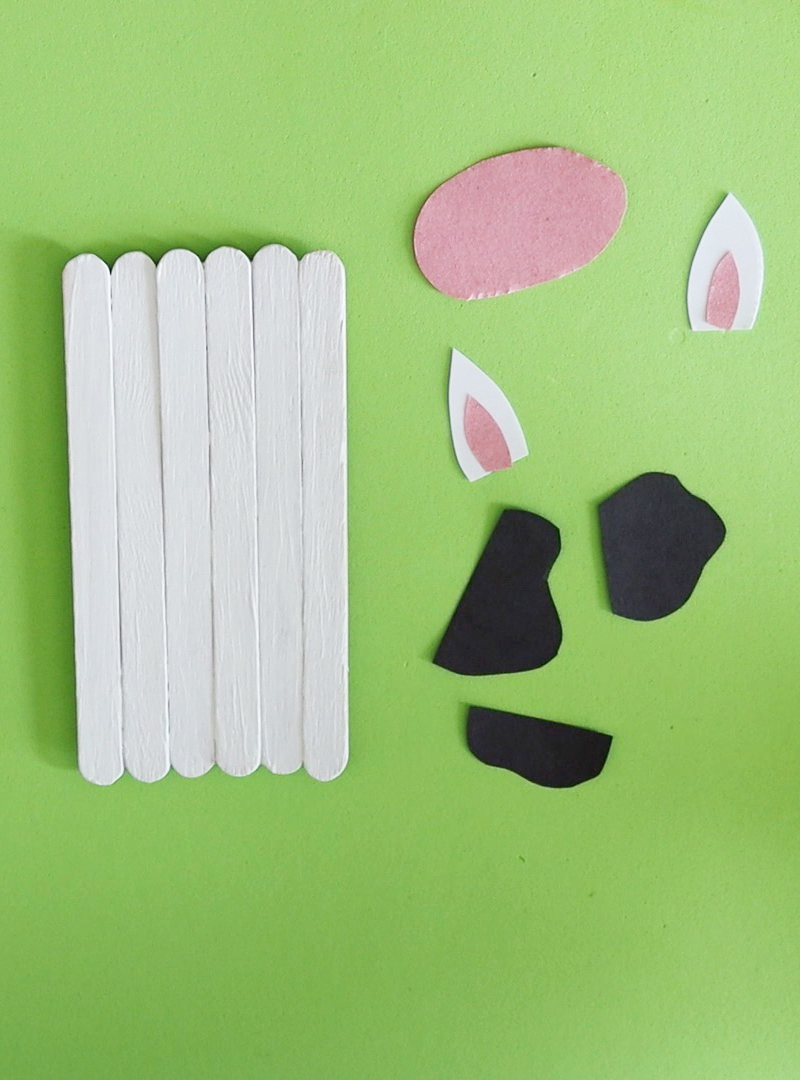 popsicle stick cow craft