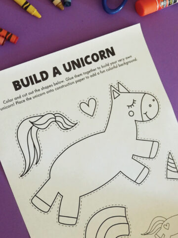 free printable build a unicorn Archives - Pjs and Paint