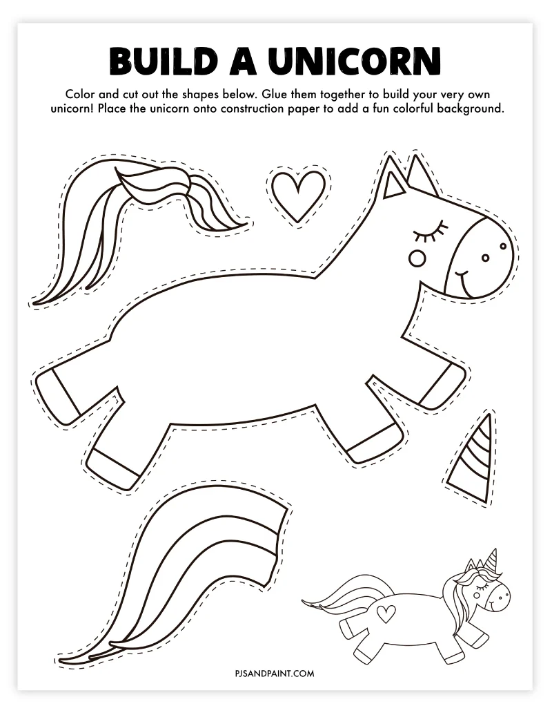 Make Your Own Unicorn FREE Printable Activity - Printable Crush