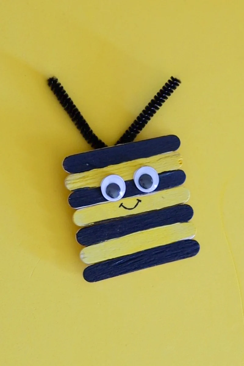 popsicle stick bee craft