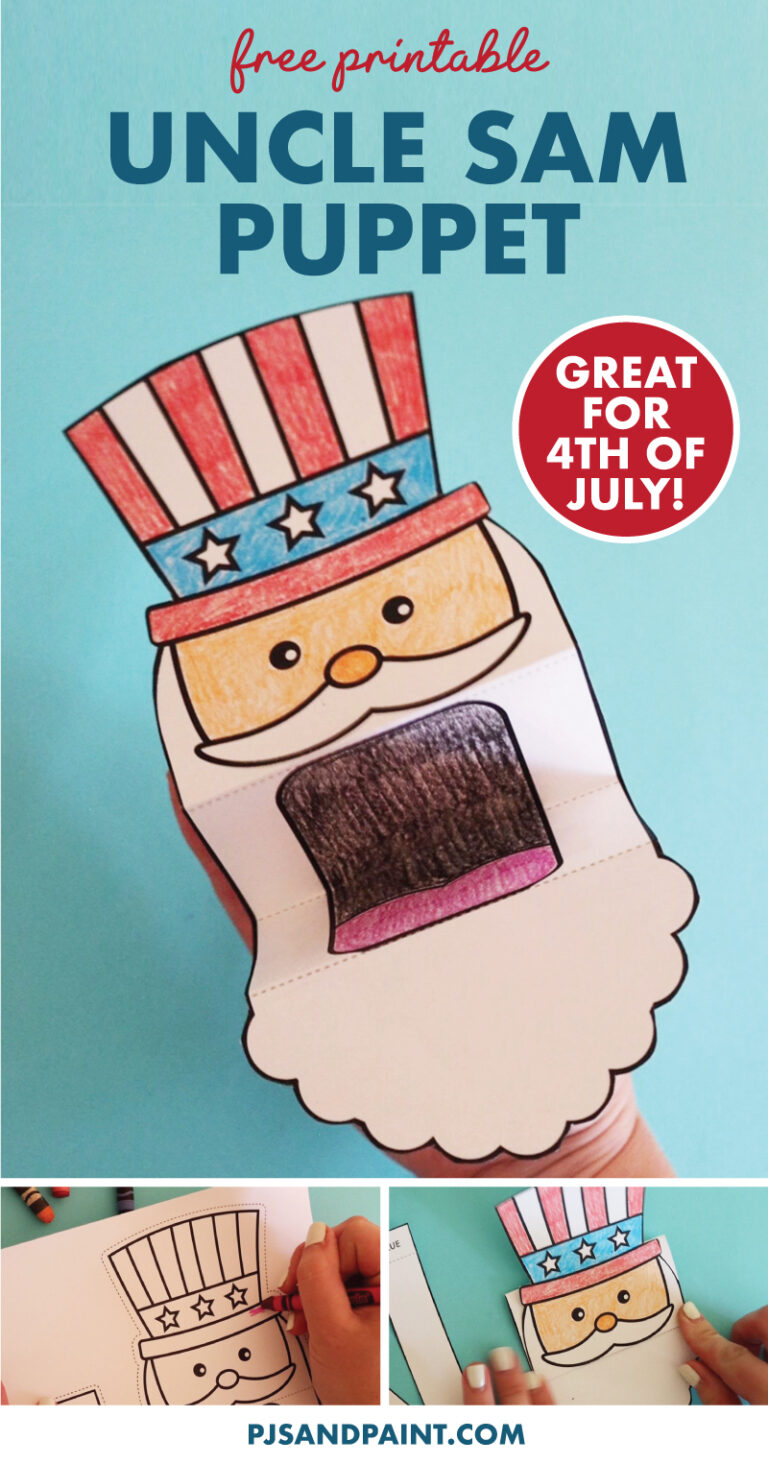 Free Printable Uncle Sam Puppet - 4th of July Crafts