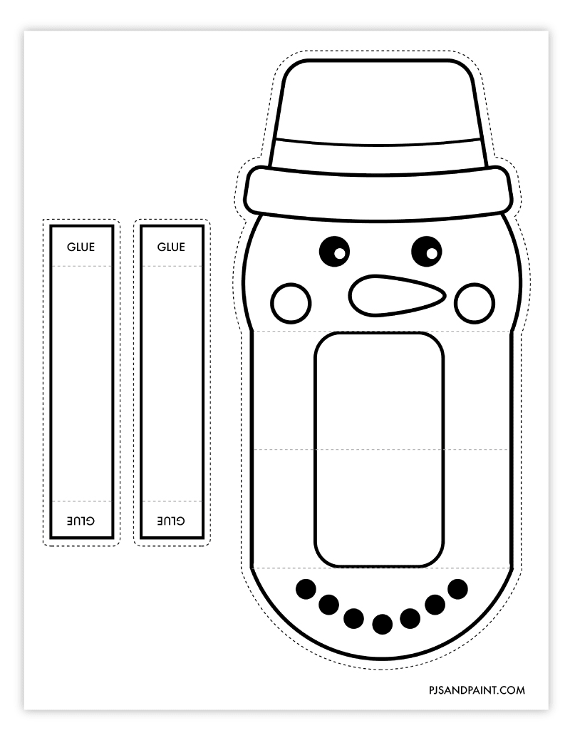 snowman hand puppet printable