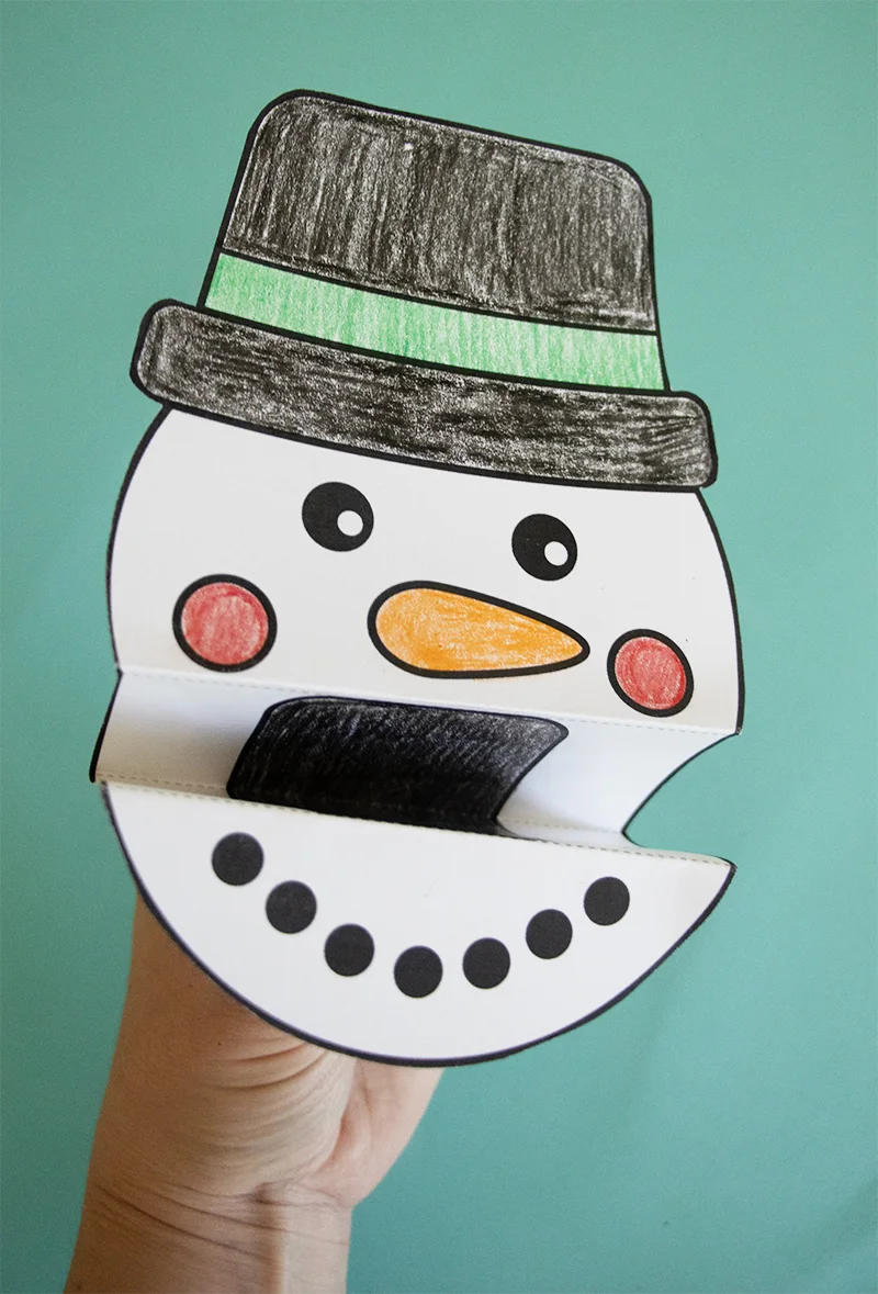 snowman hand puppet