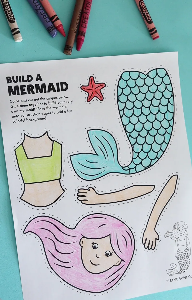 Paper Mermaid Craft - Made To Be A Momma