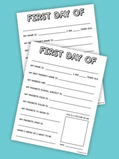 first day of school printable thumbnail