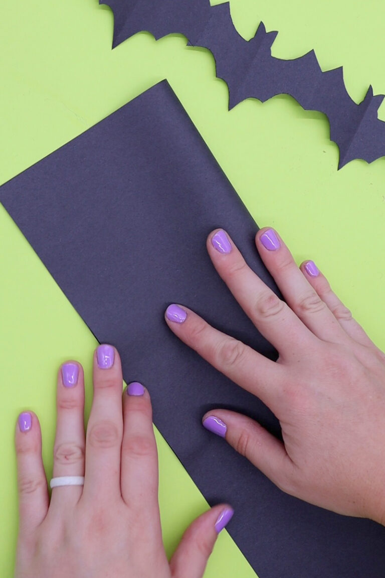 DIY Bat Garland Halloween Decoration - Pjs and Paint