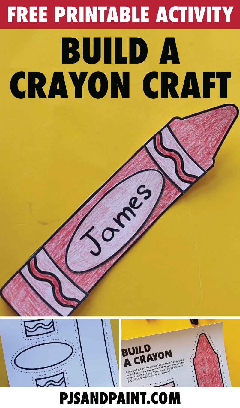 Free Printable Build a Crayon Craft - Pjs and Paint