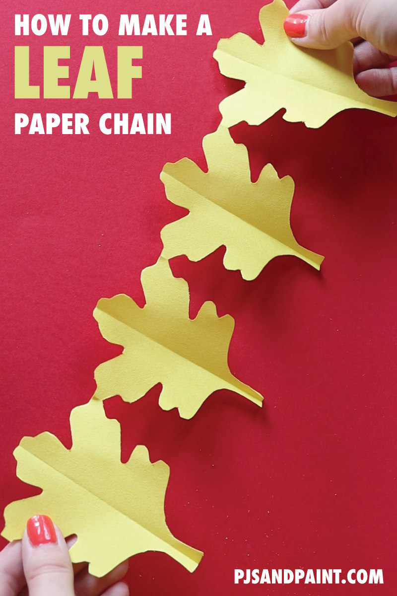 how to make a leaf paper chain