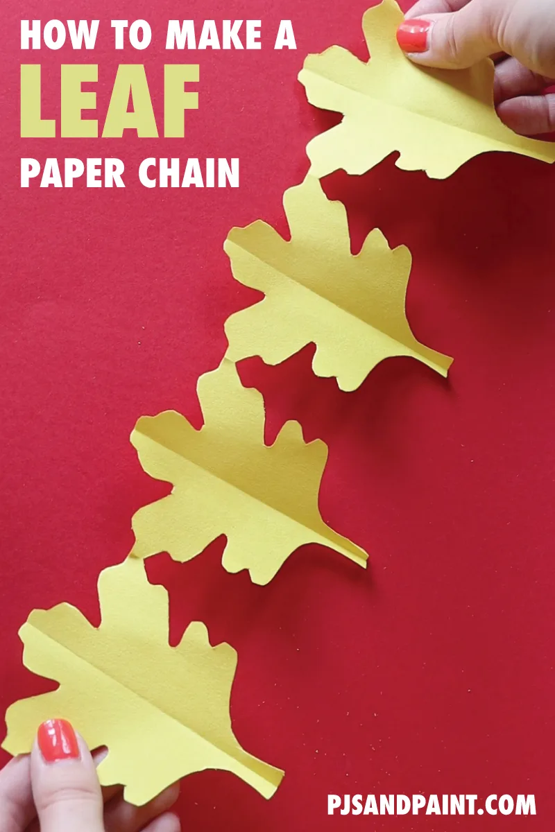 How to make a fall leaf paper chain craft easily - Crafts By Ria