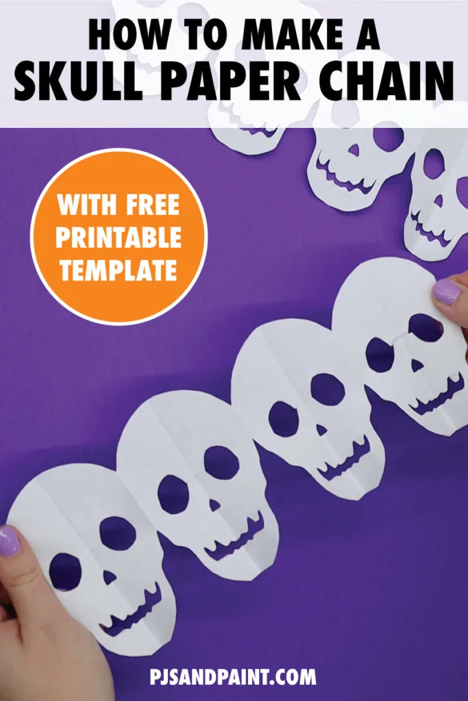 how to make a paper skull chain