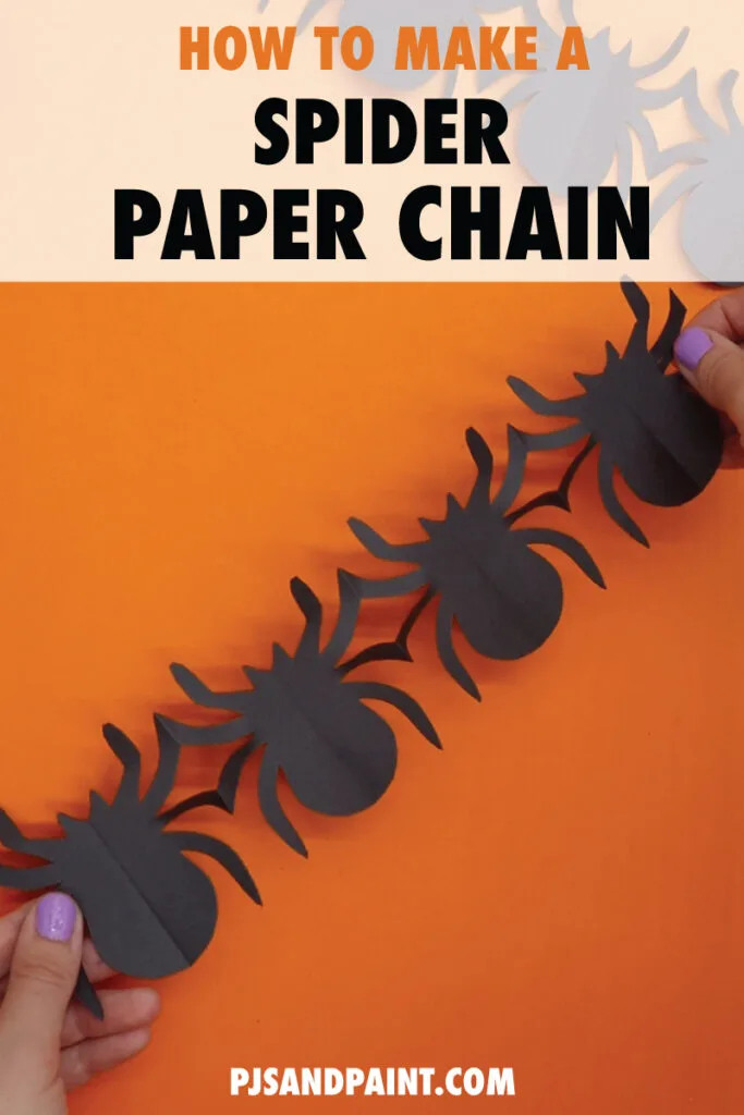 how to make a spider paper chain 1