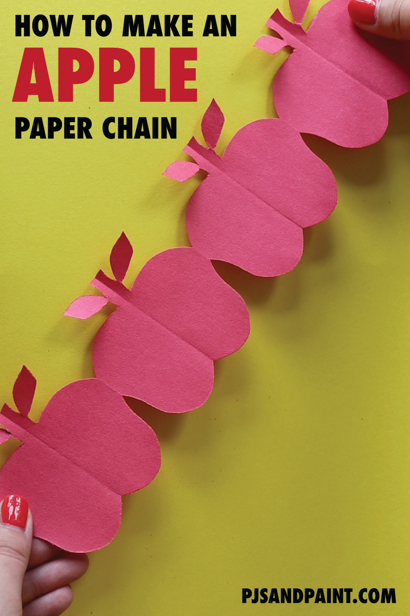 how to make an apple paper chain
