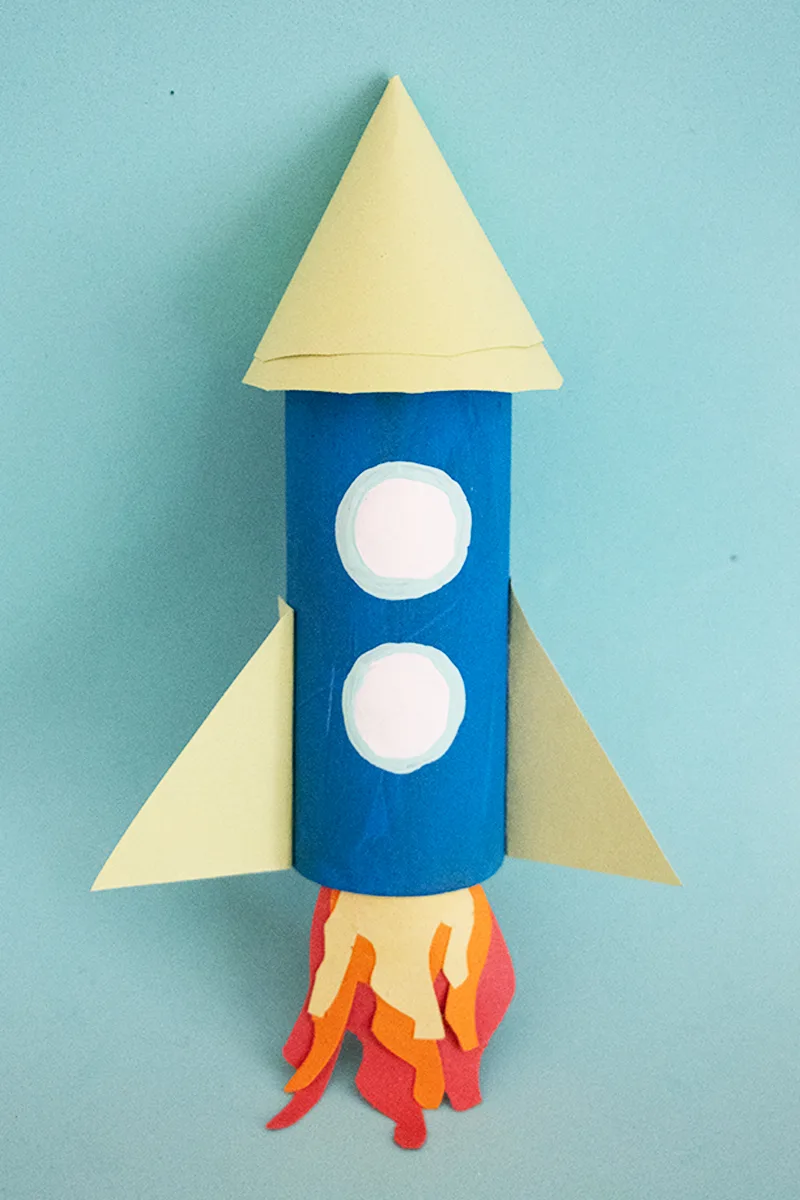 Toilet Paper Roll Rocketship Craft - Pjs and Paint