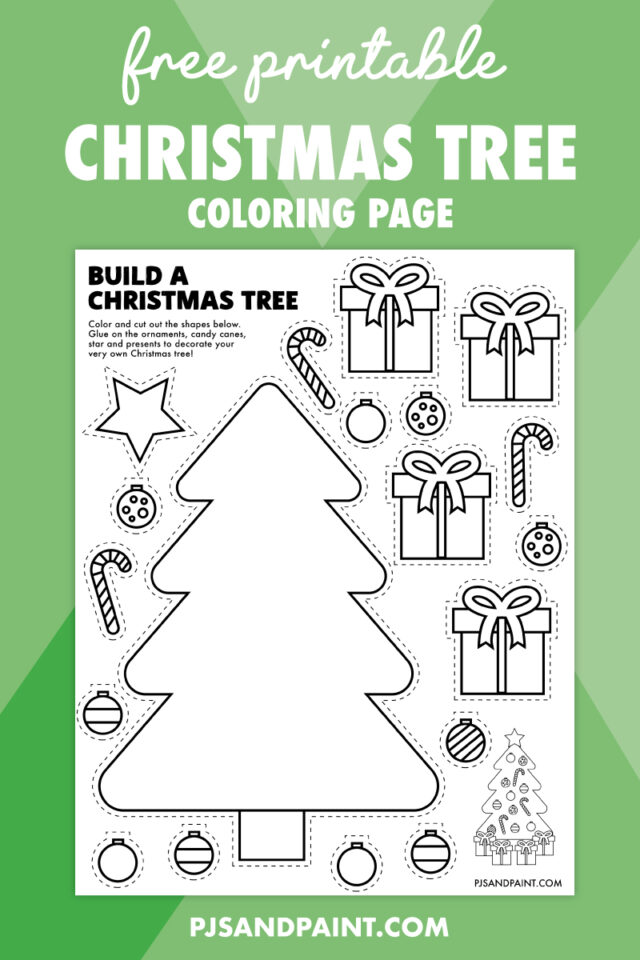 Free Printable Build a Christmas Tree Craft - Pjs and Paint