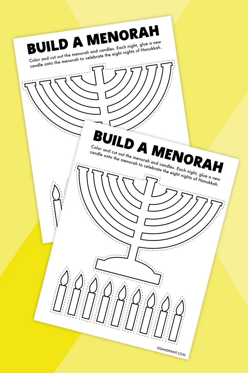 build a menorah printable