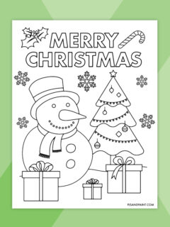 christmas coloring page thumbnail