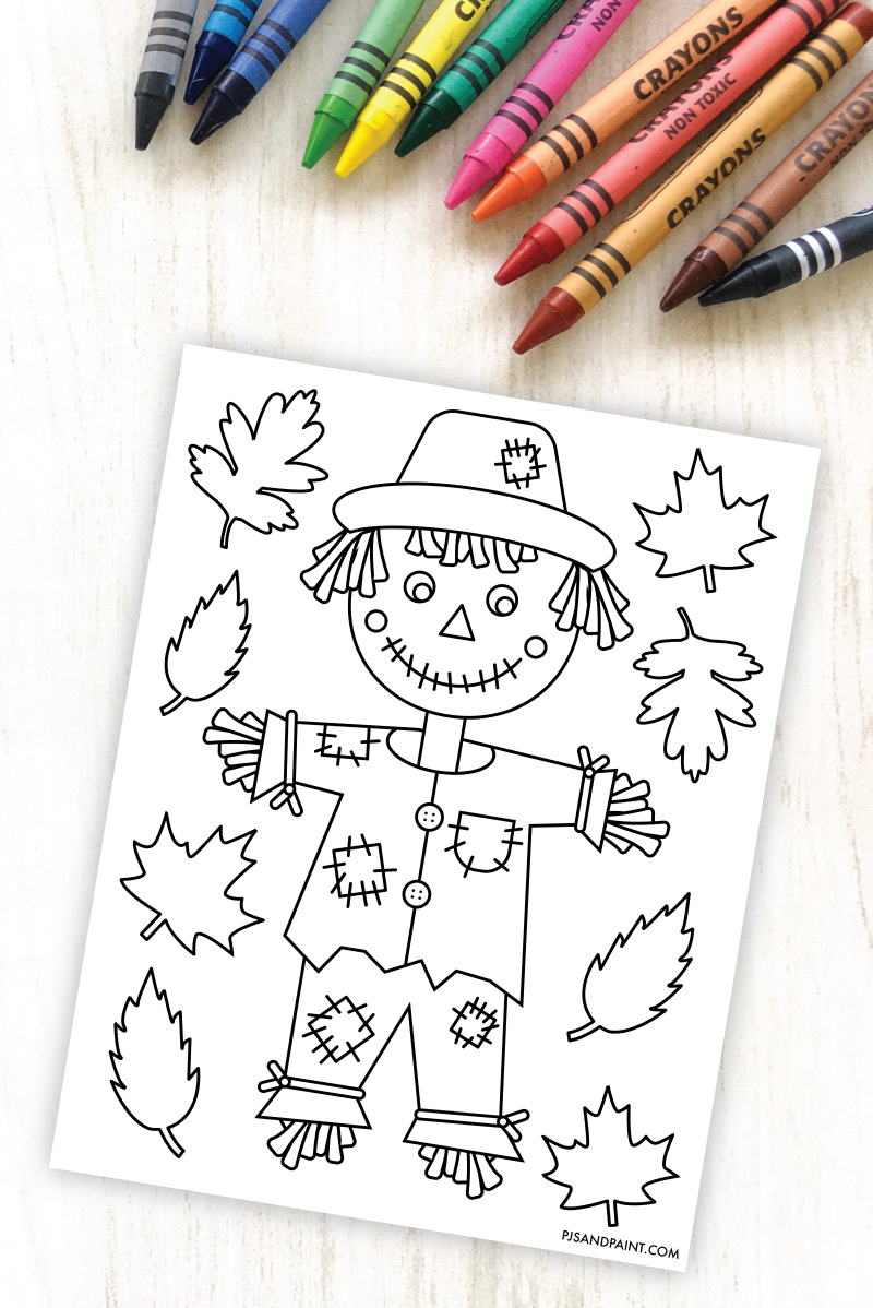 fall coloring page sample