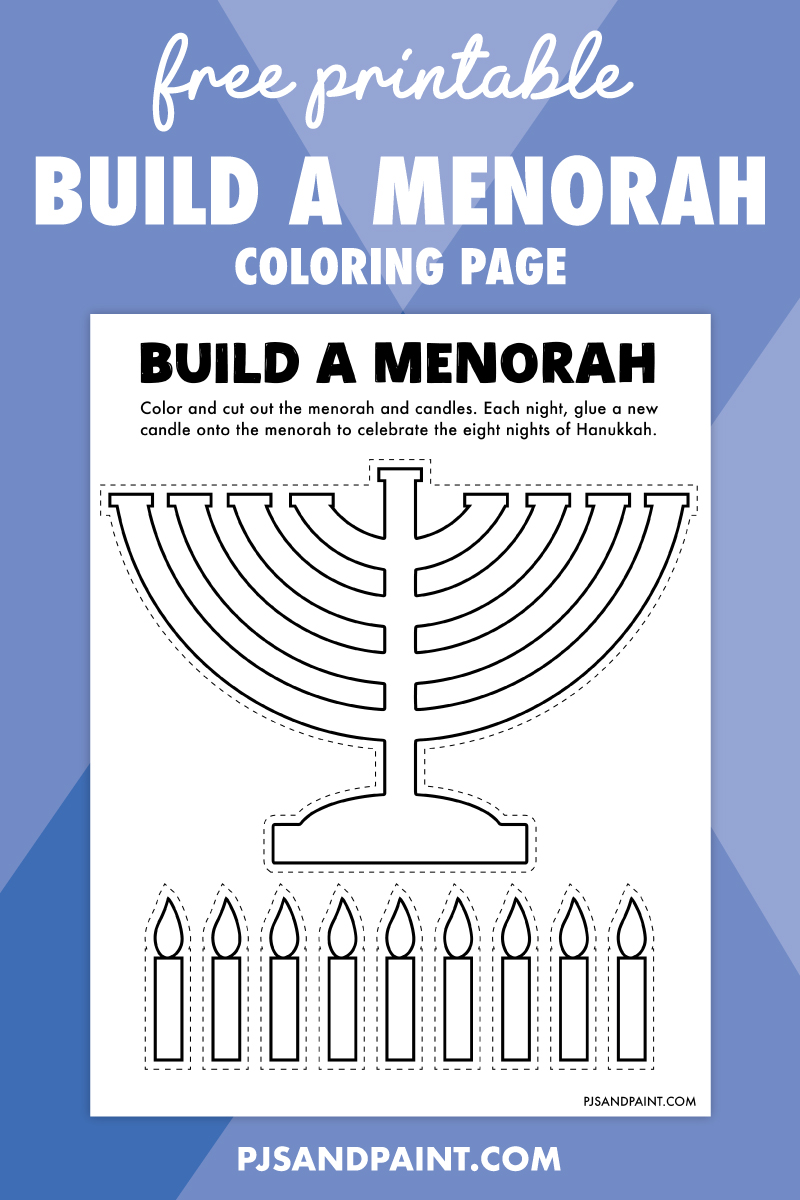free printable build a menorah activity