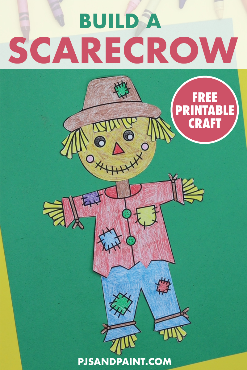 free printable build a scarecrow craft