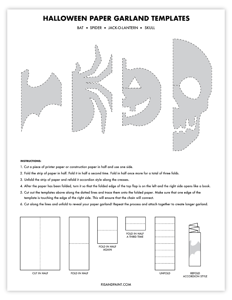 Paper garland template new arrivals