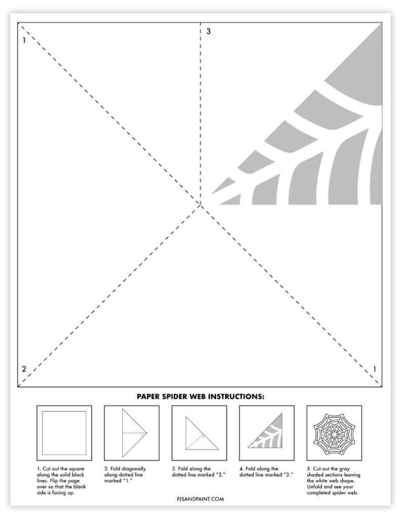 paper spider web template