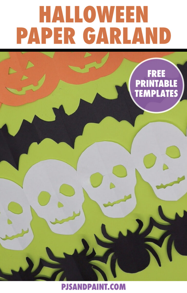 How to Make Halloween Paper Garland (With Free Template)