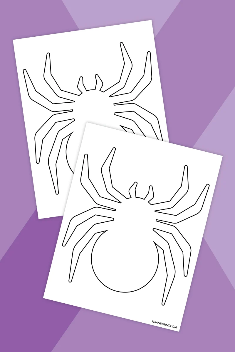 Free Printable Spider Template Pjs and Paint