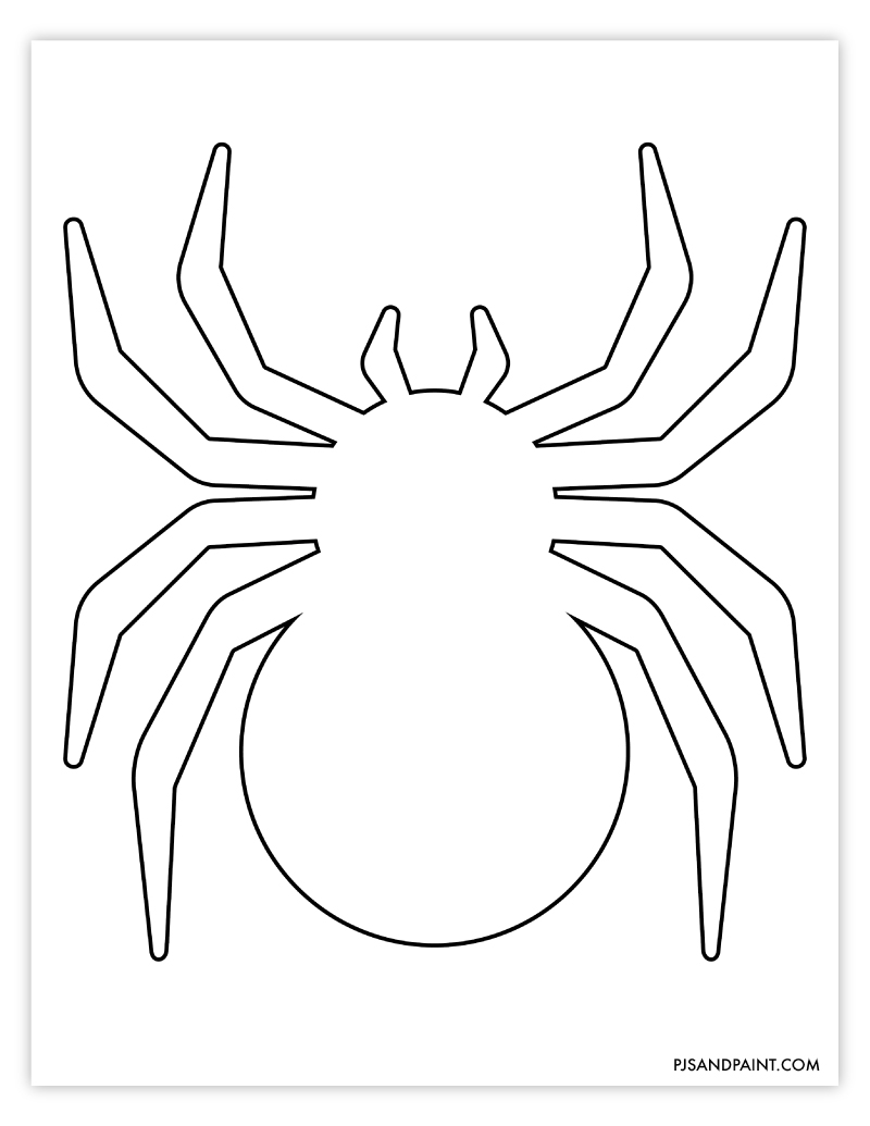 Free Printable Spider Template - Pjs and Paint