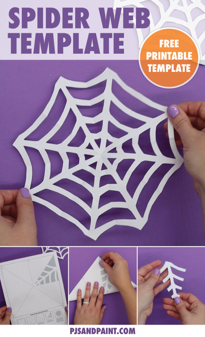 Free Printable Spider Web Template Halloween Craft Pjs And Paint