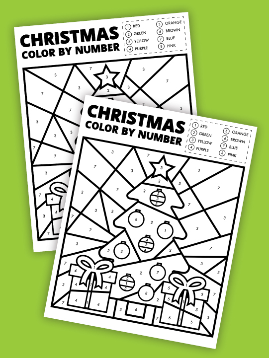 christmas color by number thumbnail