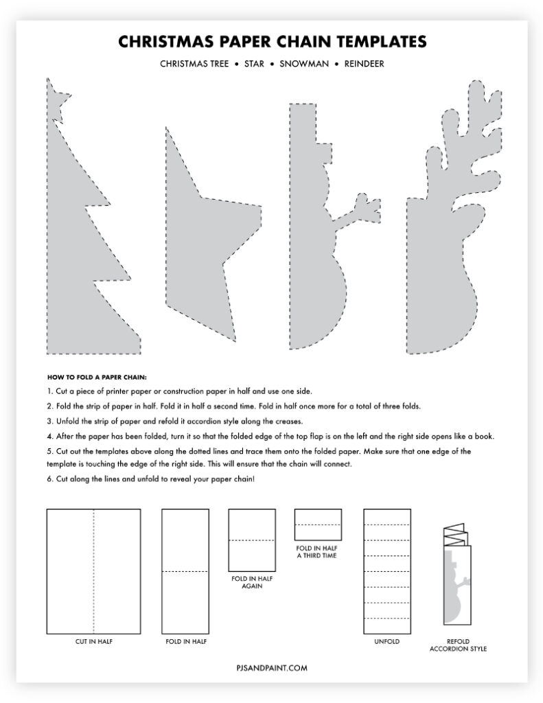 christmas paper chain templates