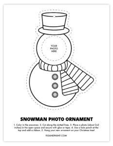 Free Printable DIY Photo Ornaments for Kids - Pjs and Paint