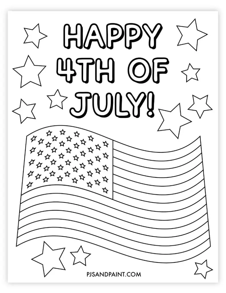 4th of july coloring page