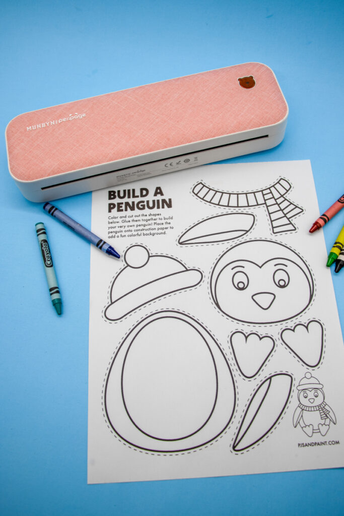 build a penguin printed