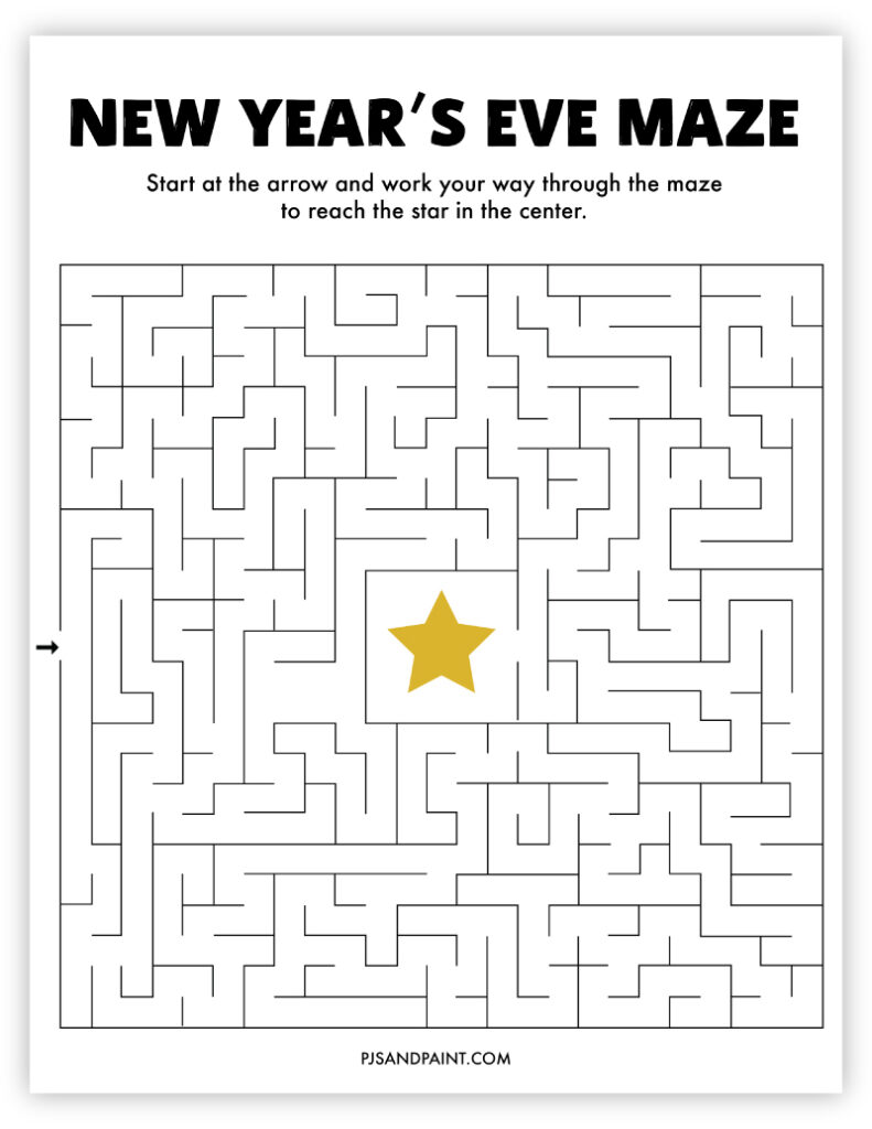 New Years eve maze