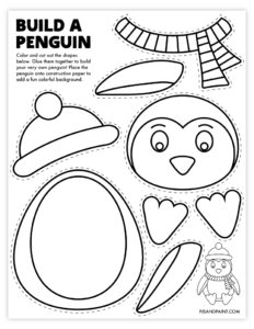 Free Printable Build a Penguin Craft - Pjs and Paint