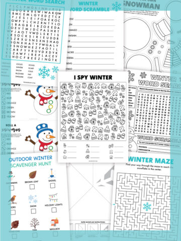 winter printables Archives - Pjs and Paint